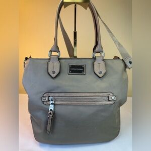 Dana Buchman Chelsea Nylon tote leather trim Adj Crossbody strap